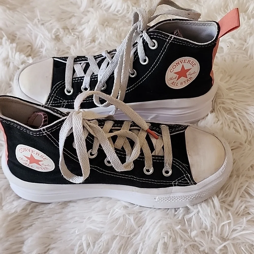 Converse All Star Black High-Top Sneakers with White Laces